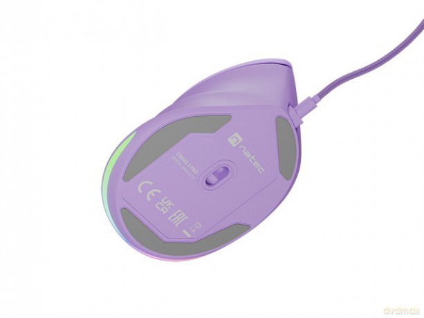 Mysz wertykalna CRAKE 2 PRO 128000DPI optyczna lawendowa