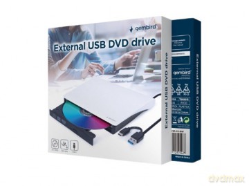 Napęd DVD na USB zewnętrzny DVD-USB-031-BW czarno-biały