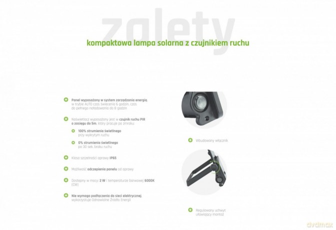 Naświetlacz solarny Noctis Solaris Mini IP65