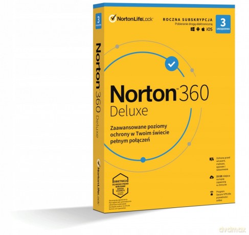 Norton 360 DELUX 25GB PL 1U 3Dvc 1Y 21408734