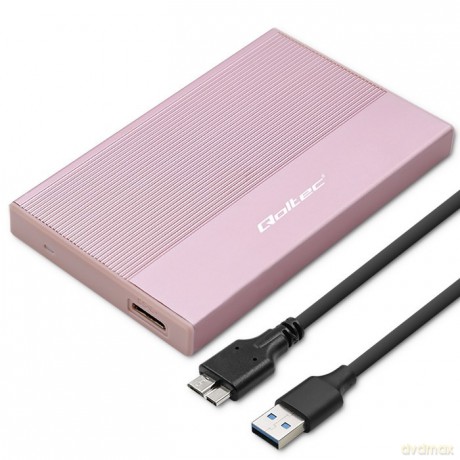 Obudowa | Kieszeń na dysk SSD HDD 2.5 cala | SATA | USB 3.0 | Super speed 5Gb/s | 2TB | Różowy