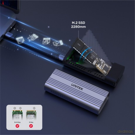Obudowa dysku M.2 SSD PCIe/NVMe 40Gbps USB 4; S1226A