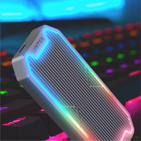 Obudowa dysku SSD M.2 NVMe/SATA 10Gbps, RGB; S1210B