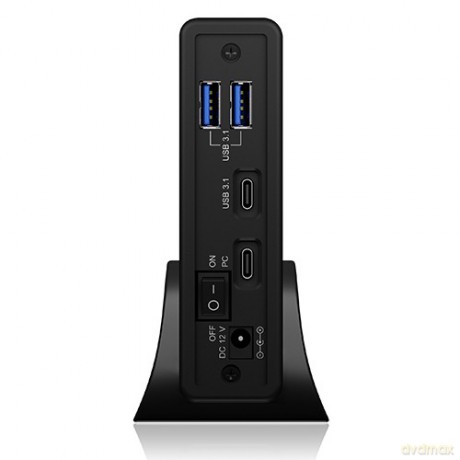 Obudowa IB-382H-C31 2,5/3,5 HDD z wbudowanym HUB 1xUSB-C, 2xUSB -A, 12V2A