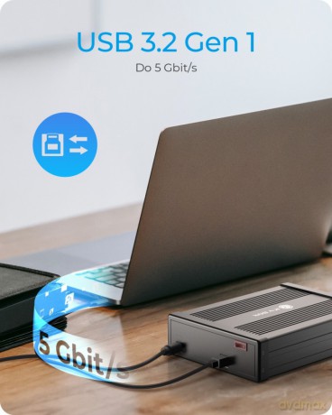 Obudowa IB-525-U3 1x5,25 SATA DVD/Blue-Ray, czarna