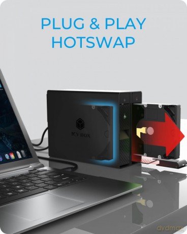 Obudowa IB-RD3802-C31 RAID 2xSATA HDD na 1xUSB 3.1 Gen 2Type-C, RAID 0,1