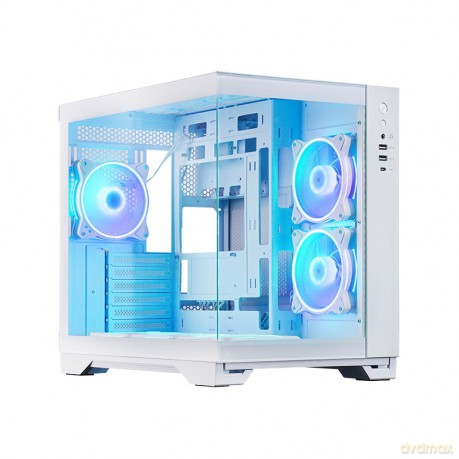 Obudowa VISIO GM-30W-T G-OP 6xwentylator ARGB biała