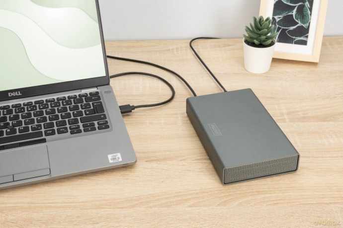 Obudowa zewnętrzna USB 3.0 na dysk SSD/HDD 3.5" SATA III max. 16 TB z zasilaczem, aluminiowa
