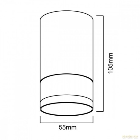 Oprawa natynkowa/tuba GU10, biała MCE361 W aluminiowa