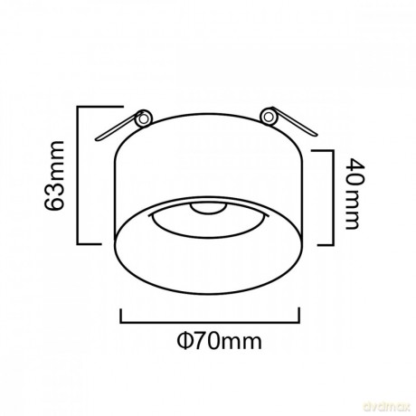 Oprawa podtynkowa tuba GU5.3 MCE457 W/G Biało-złota