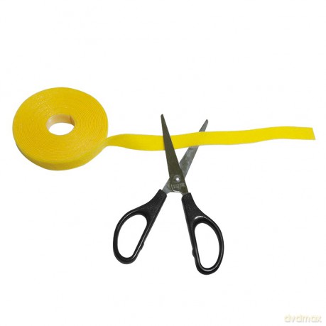 Organizator kabli, rolka dł.4m, rzep, żółty