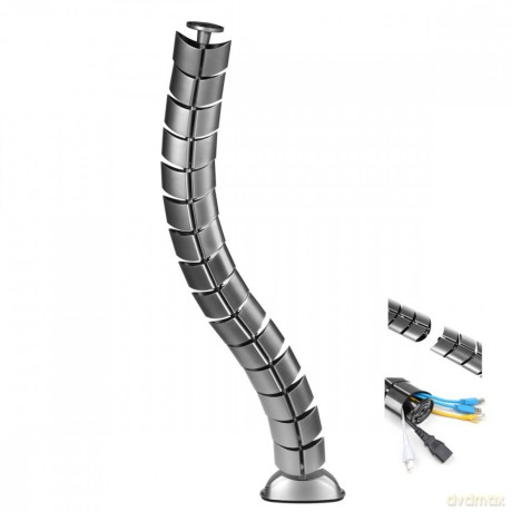 Organizator maskownica kabli do biurka MC-768 S srebrna