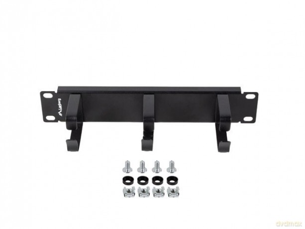 Organizer kabli 10 cali z 3 metalowymi uchwytami TYP B czarny