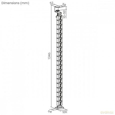 Organizer kabli, 1345mm czarno czerwony RS125