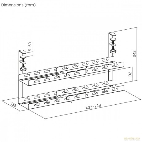 Organizer podbiurkowy na kable MC-102 W