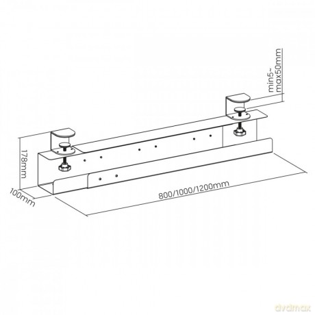 Organizer podbiurkowy na kable, MC-333 max 5kg