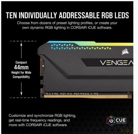 Pamięć DDR4 Vengeance RGB PRO SL 16GB/3200 (28GB) czarna C16
