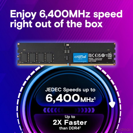 Pamięć DDR5 128GB/6400(264GB) CL52 CUDIMM