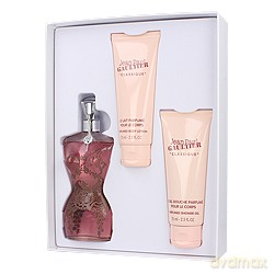 Jean Paul Gaultier Classique Zestaw - woda perfumowana 100 ml spray + balsam do ciała 75 ml + żel pod prysznic 75 ml (Damskie) [KOSMETYKI]