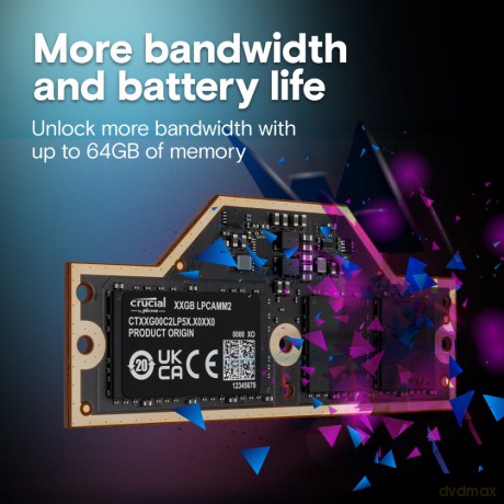 Pamięć do notebooka DDR5 LPCAMM2 64GB/7500 LPDDR5X