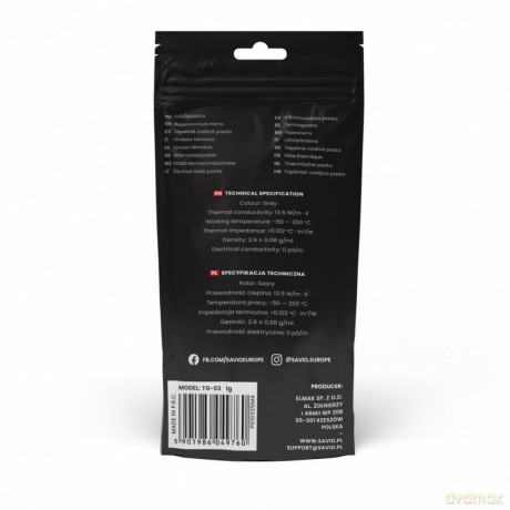 Pasta termoprzewodząca Glacier 13,5 W/mK, 1g TG-03