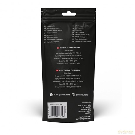 Pasta termoprzewodząca Glacier 14,5 W/mK, 4g TG-04