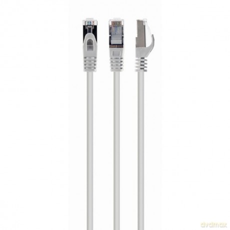 Patch cord Kat.6A S/FTP LSZH 0.5m biały