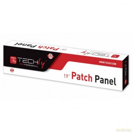 Patch panel 1U UTP 24xR J45 Cat.6, czarny