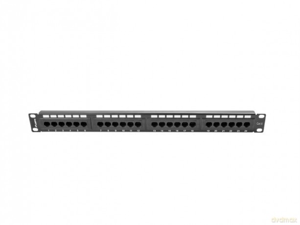 Patch Panel 24 Port 1U Kat.6 czarny