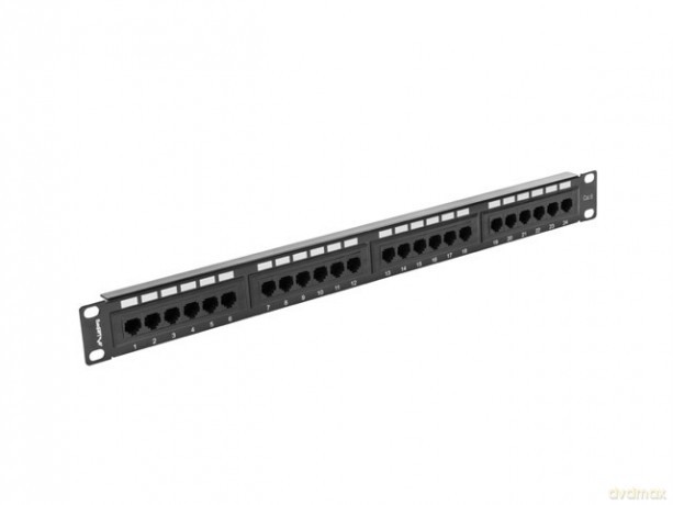 Patch Panel 24 Port 1U Kat.6 czarny