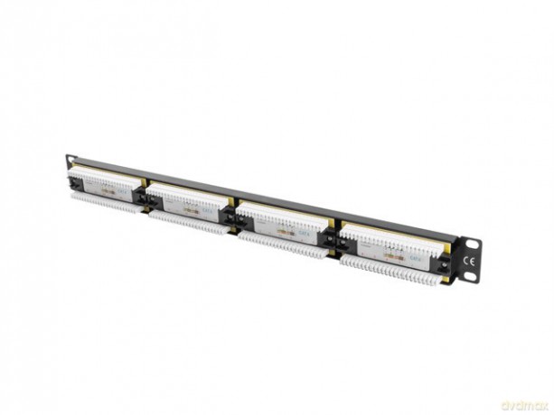 Patch Panel 24 Port 1U Kat.6 czarny