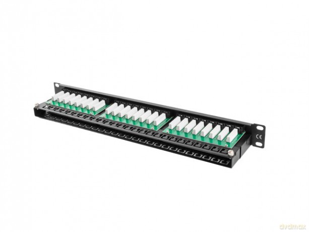 Patch Panel 48 Port 1U Kat.5E czarny