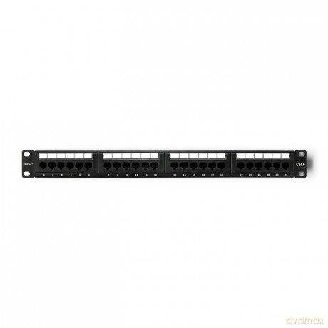 Patch panel RACK | 24 porty | kat.5e UTP | Czarny