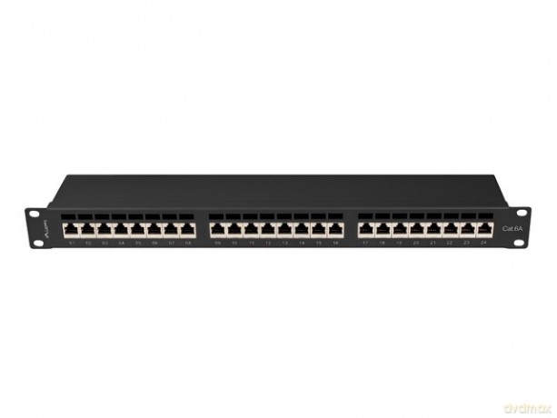 Patchpanel 24 port 1U KAT6A EK. PPSA-1024-B Czarny