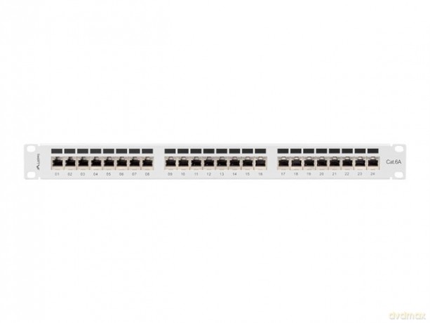 Patchpanel 24 port 1U KAT6A EK. PPSA-1024-S Szary