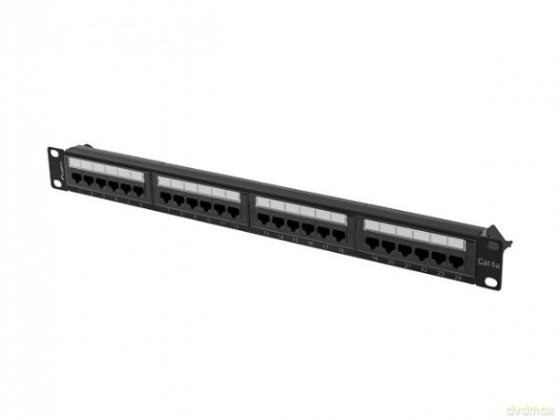 Patchpanel 24 port 1U KAT6A PPUA-1024-B Czarny