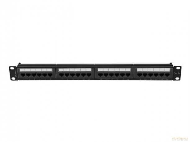 Patchpanel 24 port 1U KAT6A PPUA-1024-B Czarny