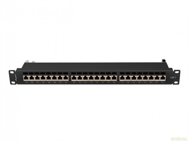 Patchpanel 24 port 1U KAT7 EK. PPS7-1024-B Czarny