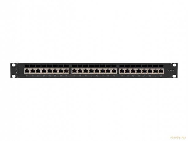 Patchpanel 24 port 1U KAT7 EK. PPS7-1024-B Czarny