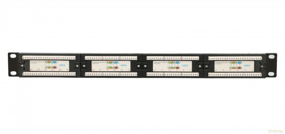 Patchpanel 24 porty CAT6 UTP V2