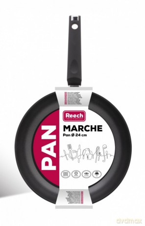 Patelnia aluminiowa z powłoką non-stick LP1002 MARCHE 24cm czarna
