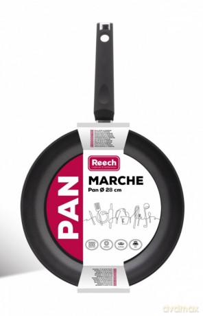 Patelnia aluminiowa z powłoką non-stick LP1003 MARCHE 28cm czarna