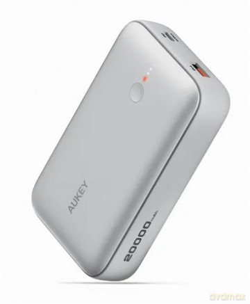 PB-Y57 White Mini PowerBank 20000mAh 22.5W 2xUSB PD 3.0 QC 3.0 LED