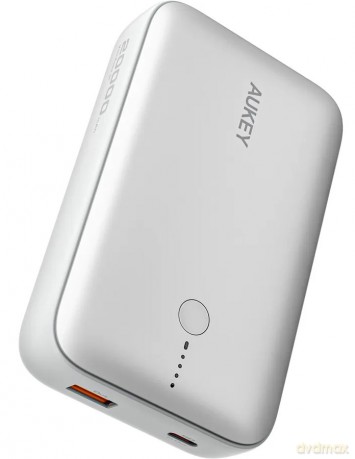 PB-Y57 White Mini PowerBank 20000mAh 22.5W 2xUSB PD 3.0 QC 3.0 LED