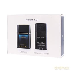 Oscar de la Renta Pour Lui Zestaw woda toaletowa 90 ml spray + dezodorant w sztyfcie 75 g (uszkodzone pudełko) (Męskie) [KOSMETYKI]