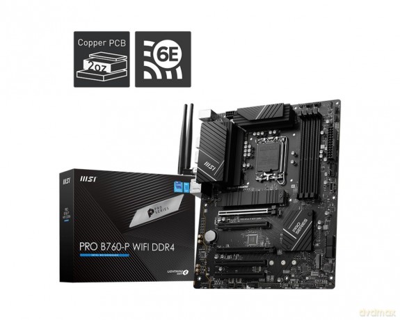 Płyta główna PRO B760-P WIFI DDR4 s1700 4DDR4 DP/HDMI ATX