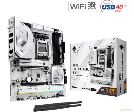 Płyta główna X870 STEEL LEGEND WIFI AM5 4DDR5 M.2 ATX