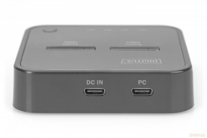 Podwójna stacja dokująca do dysków SSD M.2 NVMe z funkcją klonowania offline, USB-C, Czarna