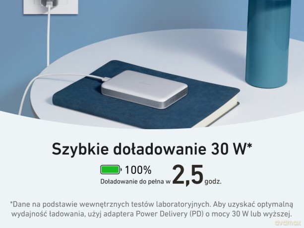 Powerbank indukcyjny MagGo 10000mAh biały