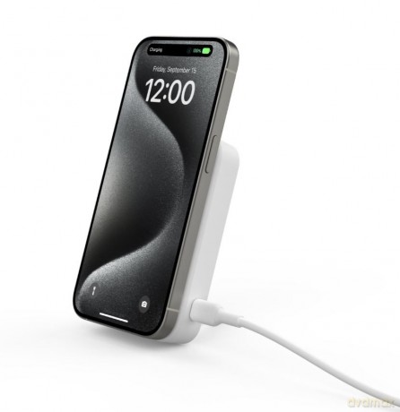Powerbank ze standem 10000mAh Qi2 MagSafe Biały